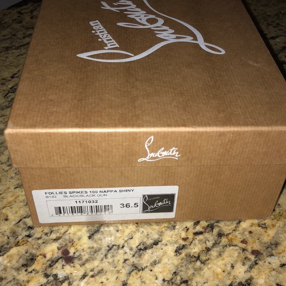 Christian Louboutin Follies Spikes 100 Nappa Shiny BRAND NEW NEVER WORN - Picture 6 of 6